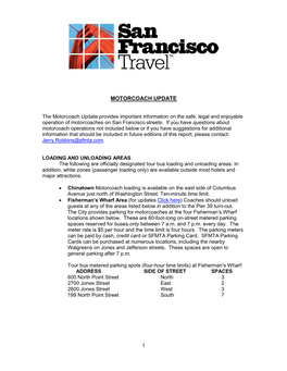 For More Information on Bus Parking