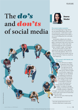 The Do's and Don'ts of Social Media