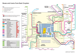 Buses and Trams from East Croydon