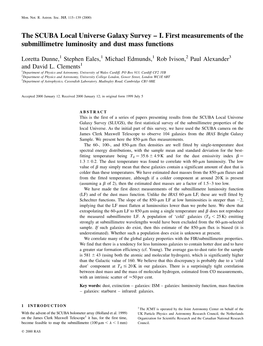 The SCUBA Local Universe Galaxy Survey ± I. First Measurements of the Submillimetre Luminosity and Dust Mass Functions