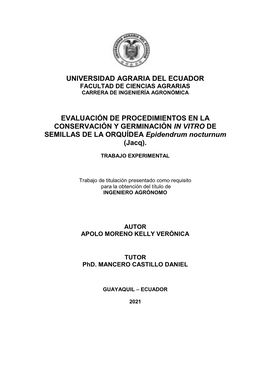 Universidad Agraria Del Ecuador Evaluación De