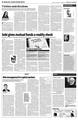 Sebi Gives Mutual Funds a Reality Check