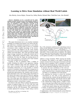 Learning to Drive from Simulation Without Real World Labels