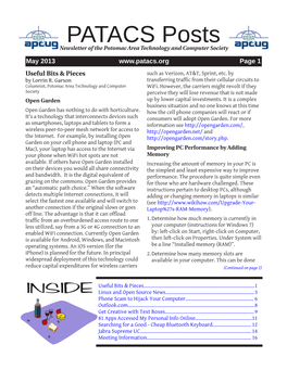 PATACS Posts Copyright © 2013 Monthly Circulation: 100