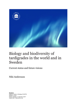 Biology and Biodiversity of Tardigrades in the World and in Sweden