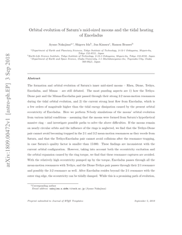 Arxiv:1809.00472V1 [Astro-Ph.EP] 3 Sep 2018 Ue Igeg,Teecnrct a Etdlydme.Wieti Sap a Is This While Damped