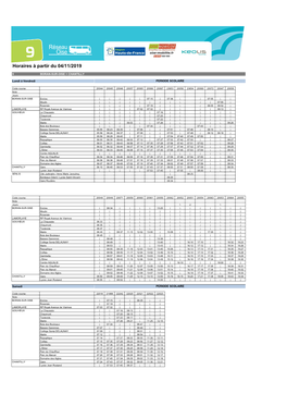 Horaires À Partir Du 04/11/2019