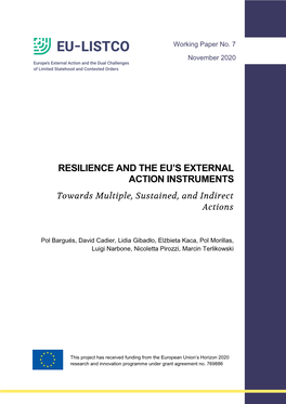 Resilience and the Eu's External Action Instruments
