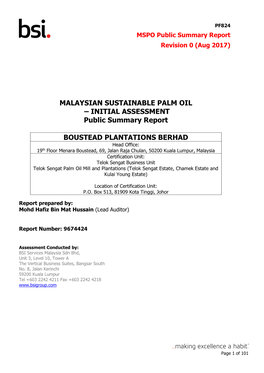 Boustead Plantations Berhad