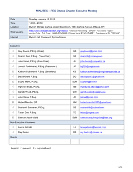 Draft Minutes OPEO Exec Meeting 2016-01-18