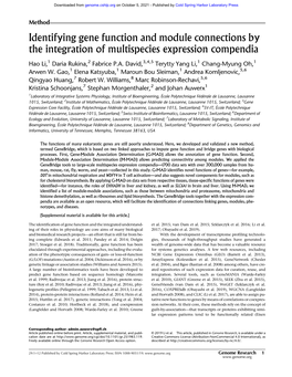 Identifying Gene Function and Module Connections by the Integration of Multispecies Expression Compendia