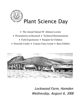 Plant Science Day Program 2008