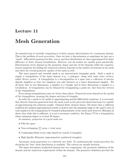 Mesh Generation