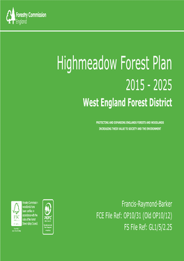 Highmeadow Forest Plan