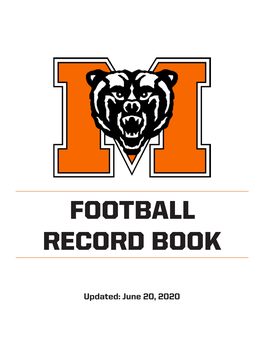 Football Record Book