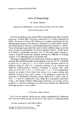 Units of Group Rings