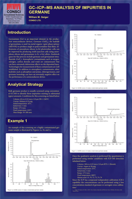 Gc–Icp–Ms Analysis of Impurities in Germane