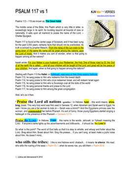 PSALM 117 Vs 1 KJV-Lite™ VERSES