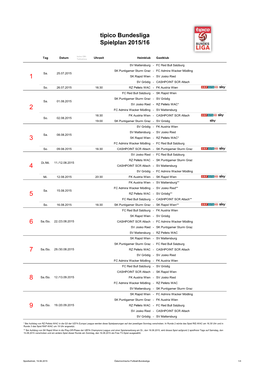 Tipico Bundesliga Spielplan 2015/16