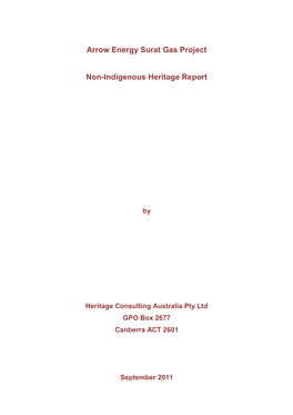 Non-Indigenous Heritage Impact Assessment