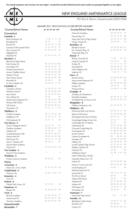 New England Mathematics League