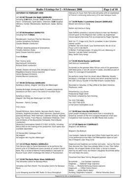 Radio 3 Listings for 2 – 8 February 2008 Page 1