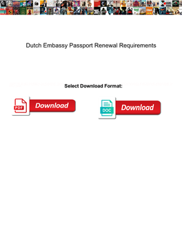 Dutch Embassy Passport Renewal Requirements