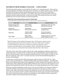 Southeast Bend Market Analysis