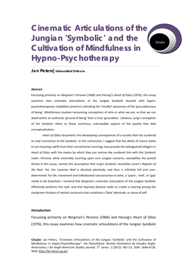 Cinematic Articulations of the Jungian 'Symbolic' and the Cultivation of Mindfulness in Hypno-Psychotherapy