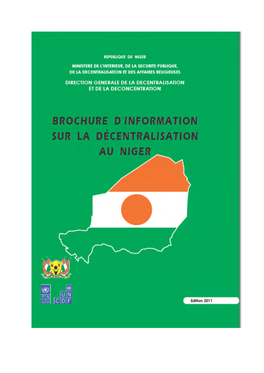 Brochure D'information Sur La Décentralisation Au Niger