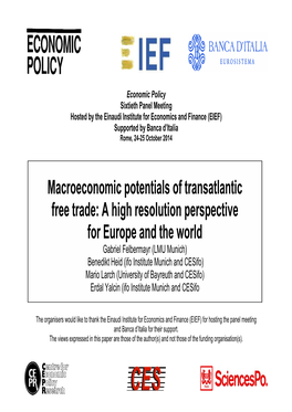 Macroeconomic Potentials of Transatlantic Free Trade 1