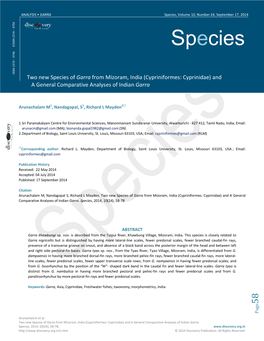 Species, Volume 10, Number 24, September 17, 2014