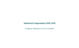 Statistical Compendium 2018/2019