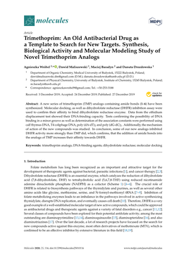 Trimethoprim: an Old Antibacterial Drug As a Template to Search for New Targets