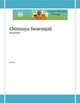 Chinmaya Swaranjali Song Book