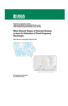 Main-Channel Slopes of Selected Streams in Iowa for Estimation of Flood-Frequency Discharges