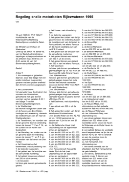 Regeling Snelle Motorboten Rijkswateren 1995