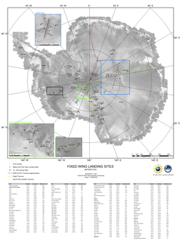 FIXED WING LANDING SITES ^ LC 130 Landing Sites ANTARCTICA