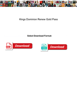 Kings Dominion Renew Gold Pass
