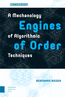 Engines of Order: a Mechanology of Algorithmic Techniques