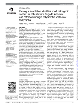 Paralogue Annotation Identifies Novel Pathogenic Variants in Patients With