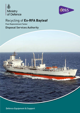 RFA Bayleaf Fleet Replenishment Tanker Disposal Services Authority