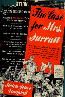 The Case for Mrs. Surratt