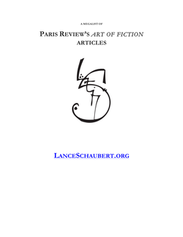 Paris Review's Art of Fiction Articles Lanceschaubert
