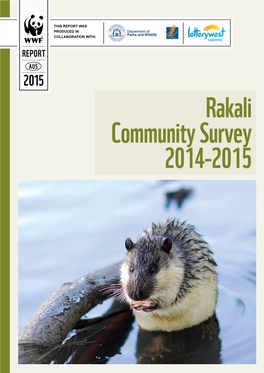 Rakali Community Survey 2014-2015