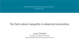 Ten Facts About Inequality in Advanced Economies (Presentation, October