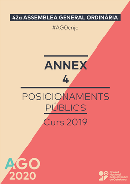 ANNEX 4 POSICIONAMENTS PÚBLICS Curs 2019