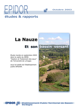 La Nauze Et Son Bassin Versant