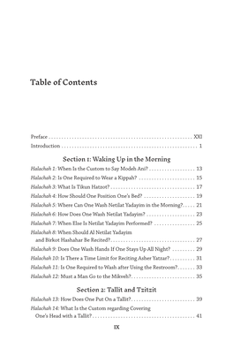 Table of Contents