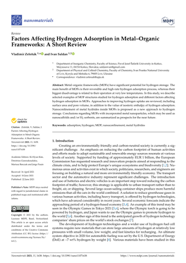 Factors Affecting Hydrogen Adsorption in Metal–Organic Frameworks: a Short Review